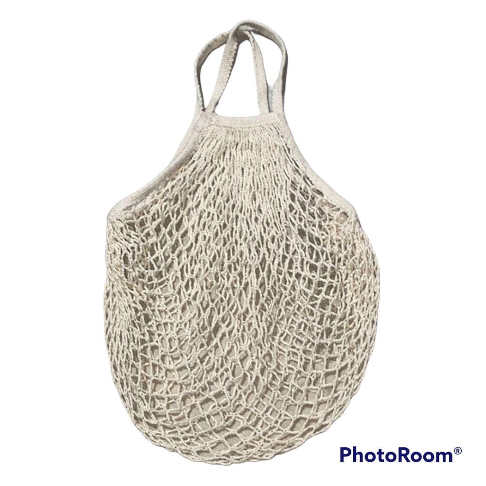 Netted Mesh Macrame Beachy Sun Bag Handle Purse